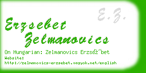 erzsebet zelmanovics business card